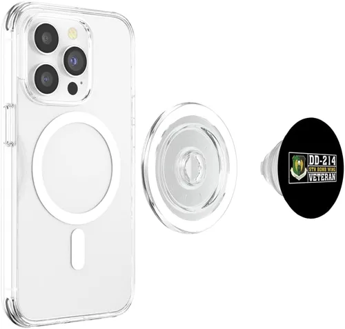 Vista 4 de Proud 5th Bomb Wing Veteran Patriotic US Vet Military PopSockets MagSafe PopGrip for iPhone
