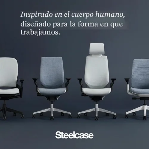 Vista 9 de Steelcase Series 1 Silla de oficina ergonómica, suelos de alfombra, grafito, luz