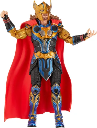 Vista 3 de Marvel Legends Series Thor: Amor y Trueno Figura de acción de Thor de 6 pulgadas, juguete coleccionable con 3 accesorios