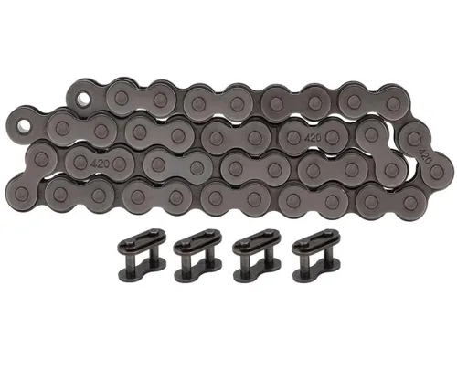 Vista 3 de Tensor de cadena 420 Cadena de resorte de rodillo 42L Link 4 Master Link Chain Breaker con rodillo de 1-3/4 pulgadas para 212cc 6.5Hp 196cc 125cc