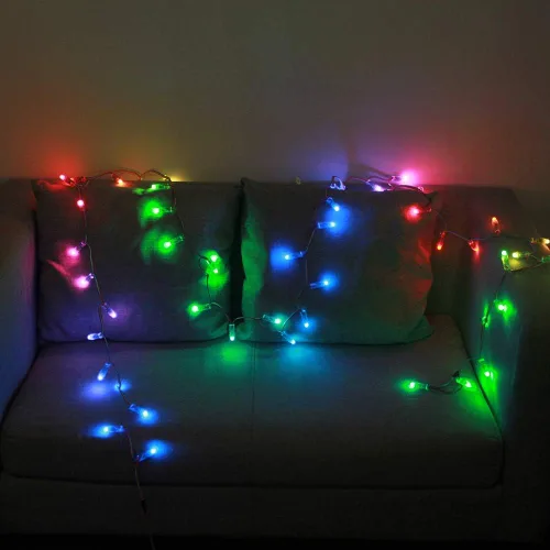 Vista 7 de ALITOVE WS2811 - Tira de luces LED de píxeles de 12 V, control de aplicación Bluetooth, 23 pies, 100 LED direccionables de color de ensueño, píxeles