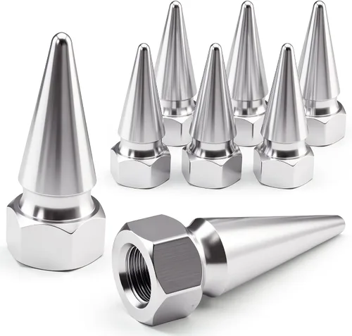 Vista 13 de 4 piezas de tapas de válvula de rueda con forma de punta, tapa de aire de aluminio para automóviles, cubiertas universales de válvula de rueda a