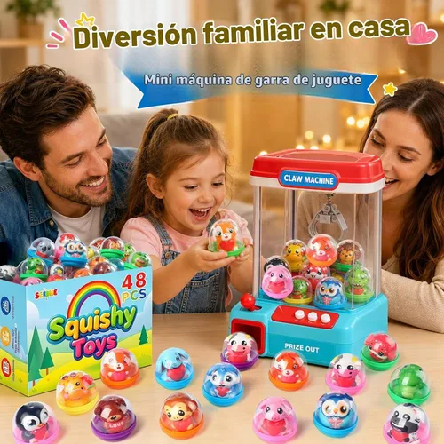 Vista 4 de 48 Pcs Animal Squishy Toys with Capsules Classroom Prizes Party Favors Kids