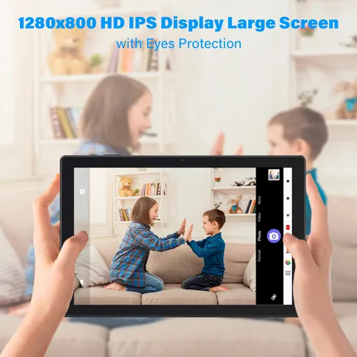 Vista 3 de Tablet Android de 10 pulgadas, 8 GB de RAM, 64 GB ROM 1 TB expandible Android 15, Octa-Core, WiFi 6 (2.4G/5G), pantalla de 1280 x 800, tabletas