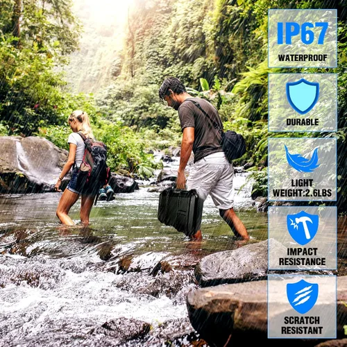Vista 8 de Funda para pistola con cerradura - Estuche de viaje para pistola con 2 cerraduras TSA incluidas, Estuche de transporte para pistola de carcasa dura