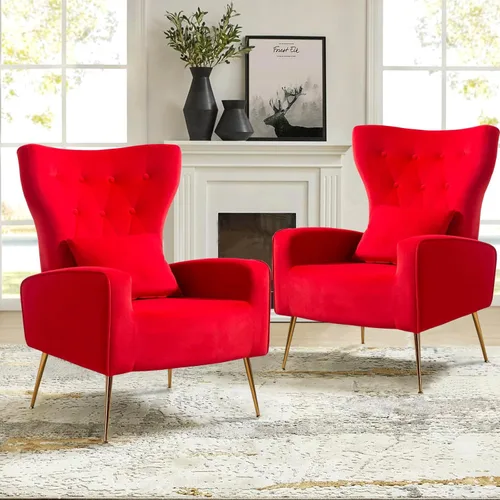 Vista 29 de Silla decorativa de terciopelo con respaldo abatible y cojín lumbar, sillón moderno para sala de estar/dormitorio, silla lateral de recepción