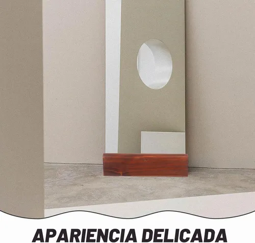 Vista 7 de Uonlytech - Base de espejo de piso de madera para soporte de longitud completa para marco de fotos de piso, marco de fotos, pintura fácil