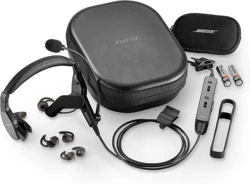 Vista 4 de Bose Proflight Series 2 - Auriculares de aviación con conectividad Bluetooth, cable XLR de 5 pines, color negro