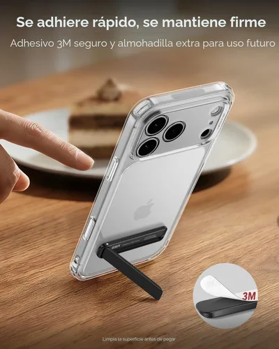 Vista 2 de ESR Boost Soporte para Teléfono con Pie de Apoyo, Soporte Vertical y Horizontal, Ángulo Ajustable, Compatible con iPhone Air 17 Pro Max, iPhone