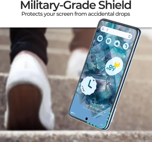 Vista 3 de ArmorSuit Paquete de 3 protectores de pantalla de vidrio templado para Google Pixel 8 Pro, compatible con fundas MilitaryShield