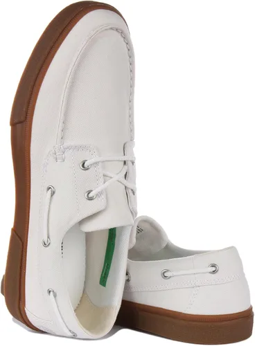 Vista 5 de Timberland Zapato náutico Union Wharf 2.0 Ek+ de 2 ojales para hombre Lienzo Blanco