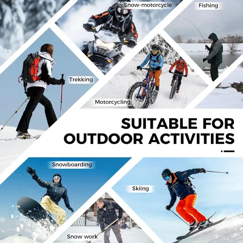 Vista 7 de ZENUTA Waterproof Winter Gloves Men, Windproof Snow Ski Gloves, Breathable Warm Thermal Gloves for Women, 5-Finger Touchscreen Gloves for Driving