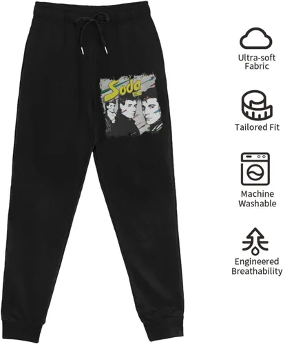 Vista 5 de Soda Stereo Soda Stereo Long Pants Mens Casual Workout Sweatpants Drawstring Waist Trousers