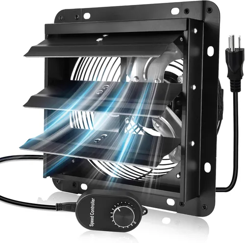 Vista 16 de Criditpid Ventilador Extractor de Pared con Persiana de 7 Pulgadas, Ventilador Extractor de Cocina con Interruptor de Encendido/Apagado para Ático