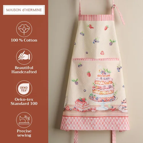 Vista 377 de Maison d' Hermine Delantales para mujer con bolsillo, 100% algodón (27.50 x 31.50 pulgadas)