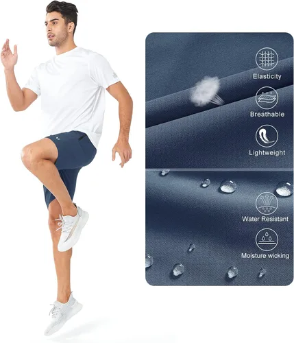 Vista 5 de NORTHYARD Pantalones cortos deportivos ligeros de secado rápido y de 7pulgadas para hombre, para senderismo, deportes, gimnasio, correr
