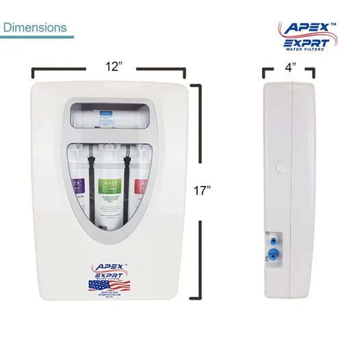 Vista 6 de MR-2034 Sistema de filtro de agua para debajo del fregadero, filtro de agua de ultrafiltración UF de 4 etapas, conexión directa al grifo de níquel