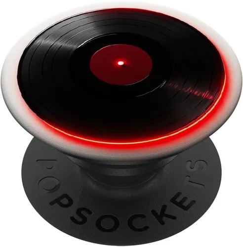Vista 8 de Red Vinyl Record Player Vinyl Collector Retro Music Lover PopSockets PopWallet for MagSafe