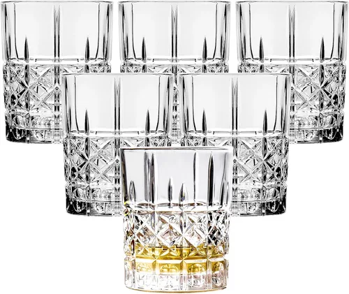 Vista 11 de Old Fashioned - Vasos de cóctel – Juego de 6 vasos de whisky – Vodka Bourbon Scotch Liquor – Juego de vasos de bar de 10 onzas