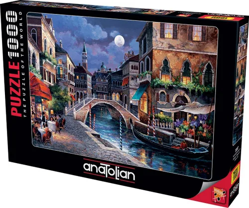 Vista 2 de Anatolian Puzzle - Calles de Venecia II, Rompecabezas de 1000 piezas, #3087