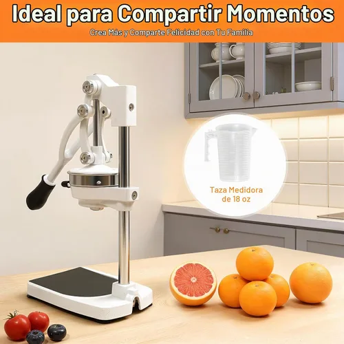 Vista 5 de Exprimidor Manual y Prensa de Mano Resistente, Exprimidor de Cítricos de Hierro Fundido con Base Estable, Prensa Manual de Grado Comercial