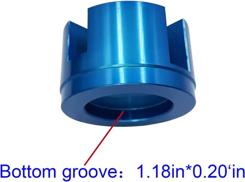 Vista 2 de Jack Pad Slotted - Universal magnético, protector de riel para marco, disco protector de riel de 1.969 in de diámetro, color azul, 1 unidad