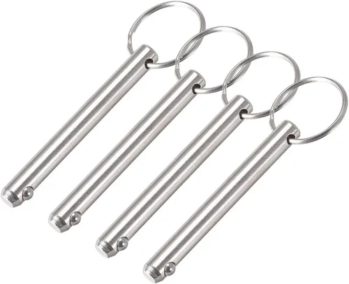 Vista 7 de uxcell Pin de liberación rápida 6mmX45mm Marine Hardware para barco Bimini Bisagra cubierta superior 4 piezas