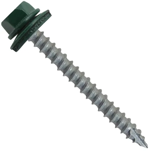 Vista 116 de TORNILLOS PARA TECHOS DE METAL #14: (250) Tornillos x 1" ABC GRIS Tornillo para techo de chapa metálica con cabeza hexagonal y arandela.