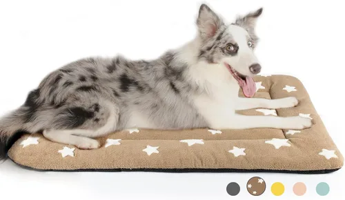 Vista 7 de Mora Pets - Cama para gatos de interior lavable, almohadilla antideslizante para jaula de perros, linda cama para perros con estrellas para perros