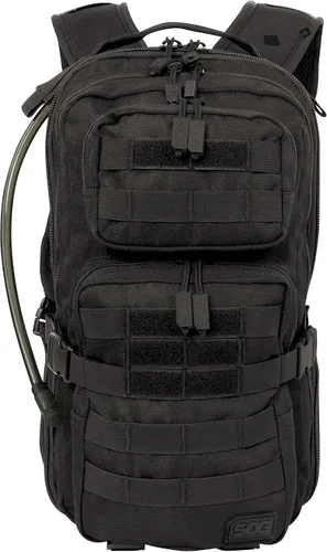 Vista 2 de SOG Opcon Hydration Day Pack con depósito de 2 litros, almacenamiento de 18.2 litros, color negro