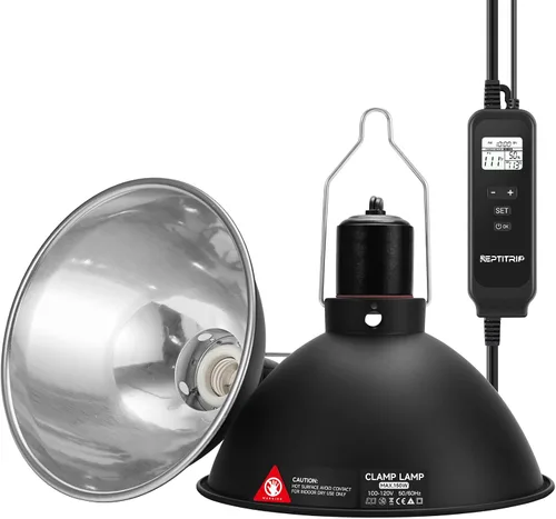 Vista 8 de REPTITRIP - Lámpara de calor para reptiles de 5.5 pulgadas con termostato de atenuación, 100 W máx