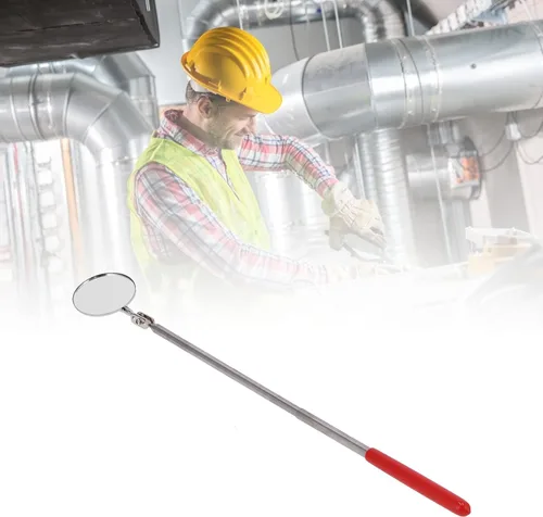 Vista 6 de Yosoo Espejo de inspección flexible CT‑502, inspección de soldadura de reparación de tuberías de aire acondicionado, espejo telescópico redondo, una