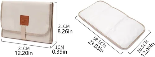 Vista 5 de Cambiador de pañales plegable para bebé, impermeable, cambiador de pañales, cambiador de pañales portátil, sábanas de colchón para cambiar pañales