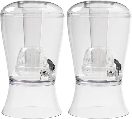 Vista 9 de CreativeWare Dispensador de bebidas de 3 galones con cilindro de hielo e infusor de frutas
