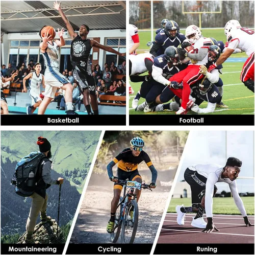 Vista 6 de Camisa de compresión para niños y jóvenes, manga larga, forro polar, secado rápido, deportes, capa base, fútbol, béisbol, baloncesto, camiseta
