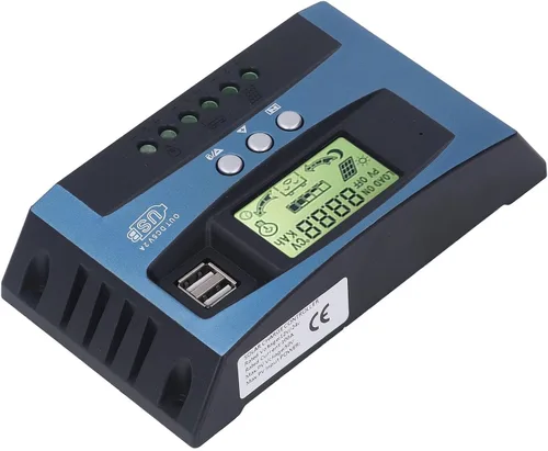 Vista 8 de Regulador solar, MPPT controlador solar fotovoltaico de seguimiento de carga de tubo MoS pantalla digital en tiempo real 12V 24V corto
