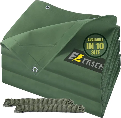 Vista 22 de Lonas de Lona de 5'x7' Pies de Servicio Pesado Impermeables con Ojales de Aluminio, Resistentes a los Rayos UV, Tela Multiusos de 22Mil, Hoja