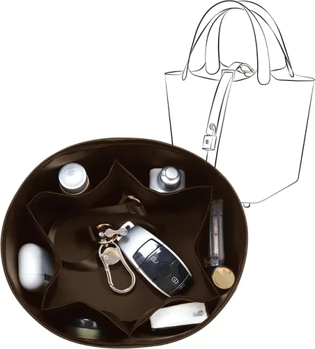 Vista 17 de Se adapta a Picotin 18 bolsas, inserto organizador de bolso de seda de alta calidad, suave al tacto y ligero, organizador de lujo con caja de regalo