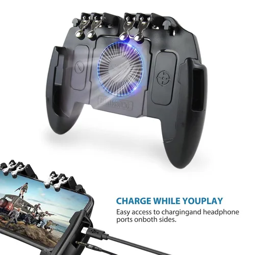 Vista 4 de JRSHOME Mobile Gaming Controller with Silent Cooling Fan Collapsible Holder Compatible with all Phones within 4.7-6.5 Inches(iOS Android) Fit for