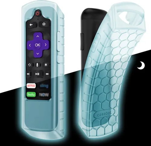 Vista 16 de CaseBot Funda de silicona para control remoto Roku Voice RCA1R/RCAL7R Verde que brilla en la oscuridad