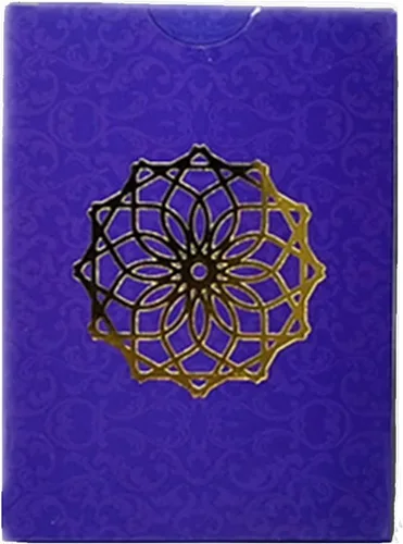 Vista 2 de Colección de cartas de póquer moradas y doradas, regalo limitado raro para hombres o mujeres, ideal para magia, juegos de cartas y fiestas