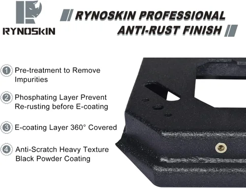Vista 5 de RYNOSKIN Portaneumáticos de repuesto compatible con Ford Bronco 2021-2026, resistente, reubicación, permite el uso de neumáticos de repuesto de 35