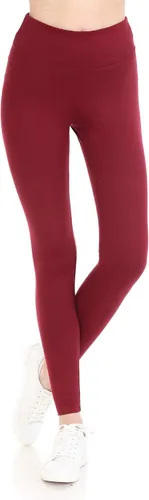 Vista 11 de Leggings Depot ActiveFlex - Leggings activos de cintura alta para mujer, cintura de 5 pulgadas, disponibles en tallas grandes Borgoña