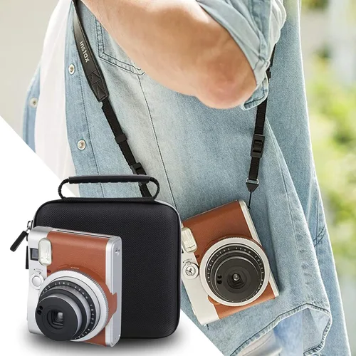Vista 7 de Mchoi Funda rígida portátil compatible con cámara de película instantánea Fujifilm Mini 90 y accesorios, solo funda