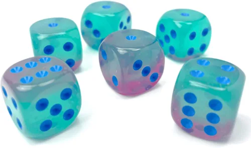 Vista 2 de Gemini - Bloque de dados Juego de 12 dados de tamaño D6 diseñados para juegos de mesa, juegos de rol y juegos en miniatura, dados de alta calidad