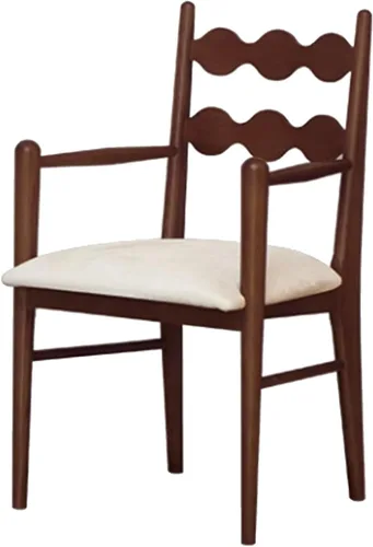 Vista 14 de Sillas de comedor tapizadas, silla de cocina con respaldo, silla de sala de estar con brazos versátil asiento de comedor de granja, sillas
