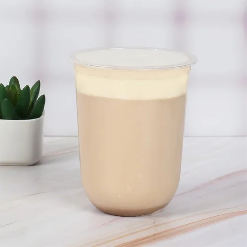 Vista 4 de Vasos desechables de plástico transparente de 17 onzas con tapas de cúpula, paquete de 50 17 oz con tapas de cúpula