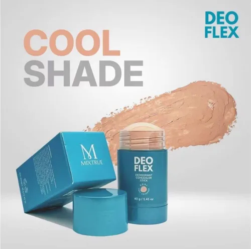 Vista 2 de Mixtrue Beauty Deoflex Corrector Stick 1.41 oz (Cool Variant), desodorante y corrector 2 en 1, deslizamiento suave, uso multiárea