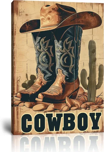 Vista 36 de Arte de pared de vaquero occidental Imágenes de mujeres vaquero Impresiones Póster de lienzo del suroeste Arte de decoración de pared occidental