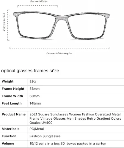 Vista 6 de Gafas de sol de gran tamaño sin montura para mujer con protección UV sombras de moda con bolsa grisrojo
